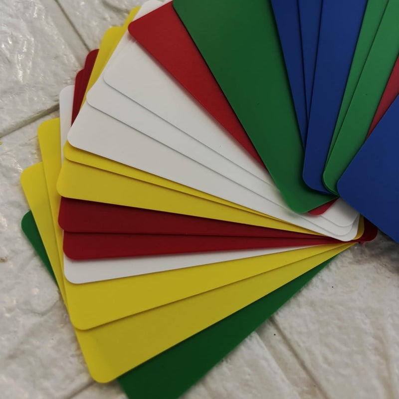 hom&us Poker Cut Cards, 20 Pack Multi-Color Set, 2.52 x 3.465 inches, Dual-Sided Glossy/Matte Cut Cards - Image 5